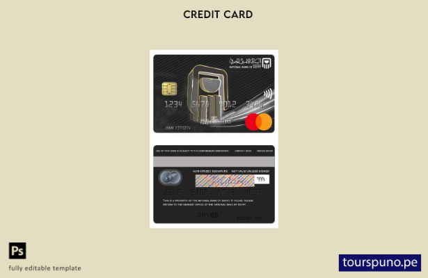 lista para imprimir plantilla de tarjeta mastercard platino del Banco Nacional d